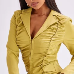 Robe Moulante Froncée Kaki à Agrafes Et Détail Revers -Jupe Lumine Soldes Boutique 43fcac95d007874554363c01fab84bbd618d5402 cmy4455 5