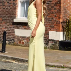 Robe Longue Satinée Jaune Citron Torsadée à Décolleté Et Dos Nu -Jupe Lumine Soldes Boutique 44862a457032501b7c901b4d58882a13e8e11251 cnd9183 3