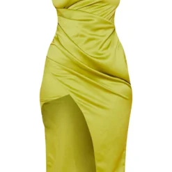 Robe Mi-longue Vert Olive Satinée Plissée à épaule Unique -Jupe Lumine Soldes Boutique 44d39db4e3a89a387e4a3109b2eea7410dd51b9f cmw5544 6