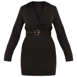 Robe Blazer Noire Ceinturée à Volants à La Taille -Jupe Lumine Soldes Boutique 44e63c73f32cb30dfae3fb1c76645c79aebf148c clu1159 5