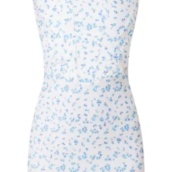 Robe Moulante Tissée Stretch Fleurie Bleue à Liserés -Jupe Lumine Soldes Boutique 454d0f6653846d3b1a219907002dc951e89f018c cnd2296 5