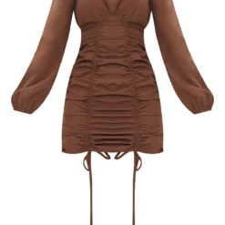 Robe Moulante Manches Longues Froncée Chocolat -Jupe Lumine Soldes Boutique 45bf4c3679c46c4cb73f7233dc6c1b43595e6f2c cmo5652 5