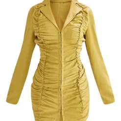 Robe Moulante Froncée Kaki à Agrafes Et Détail Revers -Jupe Lumine Soldes Boutique 4610f697a1205be19a6c40d017dc13121b964b1a cmy4455 6