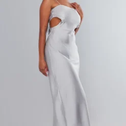 Robe Mi-longue Découpée Satinée Argentée à Liserés Et Bretelles Fines 7 Robe Mi-longue Découpée Satinée Argentée à Liserés Et Bretelles Fines -Jupe Lumine Soldes Boutique 473e62f3023b8521b1273a8b6dd6a1d8de91a813 cnc7628 3