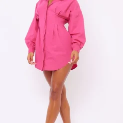 Robe Chemise Ajustée Rose Vif à Manches Longues -Jupe Lumine Soldes Boutique 4aecb0c6ca8f93131dcd9513aca0fd2670212b5a cne1922 3