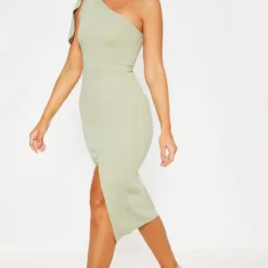 Robe Mi-longue Vert Sauge à épaule Unique Et Détail Noeud -Jupe Lumine Soldes Boutique 4b33ac54f17d38172a0974491d56706c68b86ec7 cmd6664 4