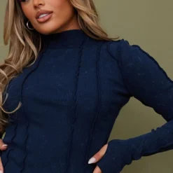 Robe Moulante Côtelée Bleu Délavé à Col Montant Et Détail Coutures -Jupe Lumine Soldes Boutique 4b46c2a39d1e2f21e132d2b9f4c6842f9dbf2a76 cnd4279 4