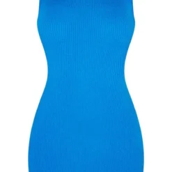 Robe Courte Sans Manches En Maille Bleu Vif à Col Roulé -Jupe Lumine Soldes Boutique 4b90aa0548f65d576d4890d9f2a89f20013521d2 cnb1383 5