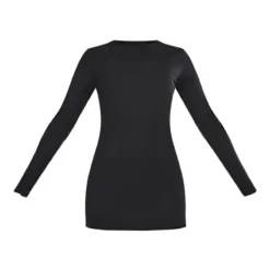 Robe Moulante Côtelée Noire à Col Rond Et Ourlet Légèrement Volanté -Jupe Lumine Soldes Boutique 4ba951b66577818702d46faac5d01749f99e928b cnb9629 5