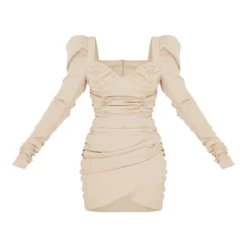 Robe Moulante Froncée à Manches Longues En Mesh Gris Pierre -Jupe Lumine Soldes Boutique 4bef498ac327d08c4294f9c43a57ce9f53348d3e cmr2780 6