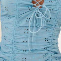 Robe Moulante Froncée Brodée Bleue à Lacets -Jupe Lumine Soldes Boutique 4c12478631e00bfe50ef7a2c3d5d508305f9bdf0 cnd5478 4