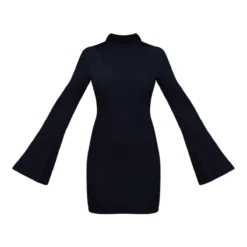 Robe Moulante Côtelée Noire à Manches évasées Découpées -Jupe Lumine Soldes Boutique 4c4df310285381c174209288f73fb1bb8e3d6519 cnc2858 5