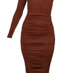 Robe Mi-longue Asymétrique Chocolat Froncée -Jupe Lumine Soldes Boutique 4cc45bfa8d322fcf8980451d5219ca39f7594dba cnc3061 5