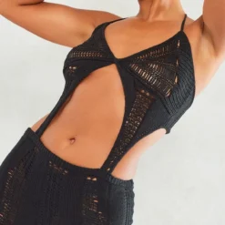 Mini Robe En Maille Tricot Crochetée Noire Très Découpée -Jupe Lumine Soldes Boutique 4d031ce07407183ea35d4b093bb09100d79684fa cnc8706 4
