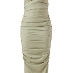 Robe Longue Froncée Satinée Vert Sauge à Bretelles Et Détail Buste -Jupe Lumine Soldes Boutique 4f6ff3a541d7f802ac367b10878173c4f9c03a85 cnd5875 5