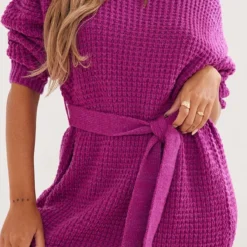 Robe Pull En Maille Tricot Gaufrée Violette 8 Robe Pull En Maille Tricot Gaufrée Violette -Jupe Lumine Soldes Boutique 4f7382b0d2d05a00acfa4590027182455100a9ec cnd2080 4