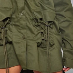 Robe Chemise Oversize En Maille Sergée Kaki à Poches Lacées -Jupe Lumine Soldes Boutique 4f7e574f600163ef9bdca73dcaf4681eefaa29b9 cna3020 4