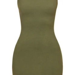 Robe Moulante Finement Côtelée Kaki à Découpes Et Nouée Dans Le Dos -Jupe Lumine Soldes Boutique 4fa6ec52da675462f87d27ba33ad2ca51b744756 cnd5442 5