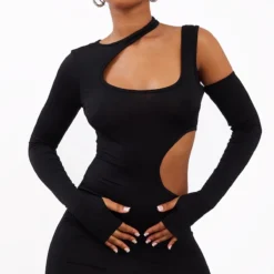 Robe Asymétrique Très Moulante Noire à Côtés Découpés -Jupe Lumine Soldes Boutique 4fc47502f082f550dc142a6a1fd75301154ad4d5 cnb7479 3