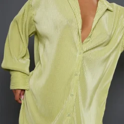Robe Chemise Vert Citron Plissée à Ourlet Volanté -Jupe Lumine Soldes Boutique 4fd9ef56c4b50565a0209f5c8d1d4f447421aebe cnd2234 4
