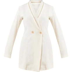 Robe Blazer Texturée Crème à Boutons -Jupe Lumine Soldes Boutique 5012e5870e001e4a838bcd0fb1108864d2ec4c7a cne1551 5