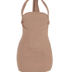 Robe Moulante Tissée Café Au Lait à Dos Nu Noué Et Armatures -Jupe Lumine Soldes Boutique 50a00c649d13d644dce69c6f4b23dd775d4e777a cnd0016 5