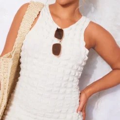 Robe Moulante Texturée Blanche Sans Manches à Dos Nageur -Jupe Lumine Soldes Boutique 50e45ceef4f3a9035be8bcb9d266980fc0ab4d94 cmy8353 5