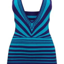 Robe En Maille Tricot Bicolore Turquoise à Rayures Abstraites Et Décolleté Plongeant 9 Robe En Maille Tricot Bicolore Turquoise à Rayures Abstraites Et Décolleté Plongeant -Jupe Lumine Soldes Boutique 520b252a5d43a40cd3789142a4d6d28e1249a116 cnb8367 5