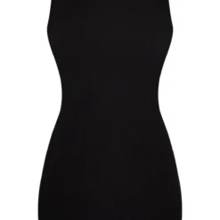 Robe Courte Sans Manches En Maille Noire à Col Roulé -Jupe Lumine Soldes Boutique 5210261f12c1e9cbac8baed6cd9e93c3f211cc4a cnb1382 5