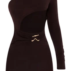 Robe Moulante Asymétrique Chocolat Découpée à Empiècements -Jupe Lumine Soldes Boutique 5343f0cf7e2d23e557e4b447ef5c2b35fb1d27ce cnd2267 5
