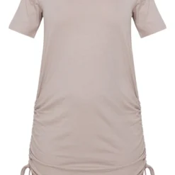 Robe T-shirt En Coton Gris Pierre à Manches Courtes Et Côtés Froncés -Jupe Lumine Soldes Boutique 5375d6f208aa63d7006122eaf36748dc0b251c16 cnd5518 5