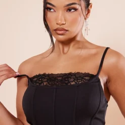 Robe Moulante Noire Tissée à Corset Détail Dentelle Et Bretelles 8 Robe Moulante Noire Tissée à Corset Détail Dentelle Et Bretelles -Jupe Lumine Soldes Boutique 539f58357564eb86d61024d6afa3d5585e3479f1 cnc7695 4