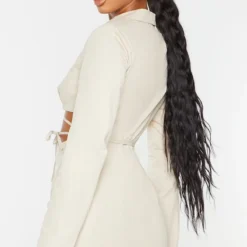 Robe Moulante Style Blazer Utilitaire Gris Pierre En Maille Tissée à Découpes Et Taille Nouée -Jupe Lumine Soldes Boutique 544d8c71d8e7e2be3701588c3a8f413905ac3a56 cms4898 4