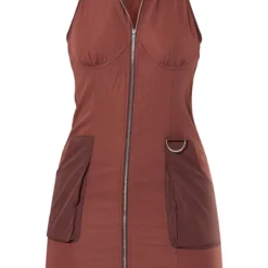 Robe Moulante Cargo Style Utilitaire Chocolat à Zip Et Détail Bonnets -Jupe Lumine Soldes Boutique 547feda711a68da998081f150b73778ee69f0c20 cmw4751 6