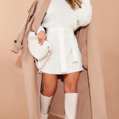 Robe Pull En Maille Tricot Gaufrée Crème -Jupe Lumine Soldes Boutique 5492db69c88dbe4bde9eeacf50ec8f73e6e48f45 cnc0455 3