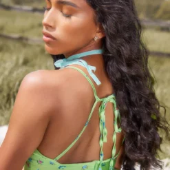 Robe Droite Verte Fleurie à Buste Froncé Et Bretelles -Jupe Lumine Soldes Boutique 54bba8fadc3751b20726c82208e287b84ba12dd3 cnd8917 4