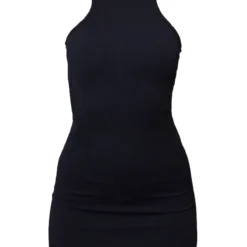 Robe Moulante Côtelée Noire à Dos Nageur Et Contours -Jupe Lumine Soldes Boutique 5676b5aa751c02cb33167295af7f466f356c687d cmv8436 6