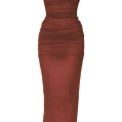 Robe Longue En Mesh Très Froncé Chocolat à Col Montant -Jupe Lumine Soldes Boutique 56cb1eafd6c1520ee3cddd9eee7076ecbc50a335 cnc5659 5