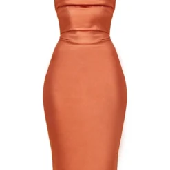 Pure Robe Mi-longue Satinée Rouille à Lanières Croisées Au Dos Et Col Bénitier -Jupe Lumine Soldes Boutique 576c50e764dfc6430f2e985cdb7e99ae1b30f8aa cly0751 5