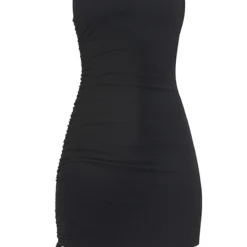 Robe Moulante Sans Manches Côtelée Froissée Noire à Col Nageur -Jupe Lumine Soldes Boutique 57a3654bc9e49aefb6c8423a8e27cd53a0887330 cmo4452 5