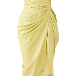Robe Mi-longue Drapée Froncée Vert Citron à Armatures 9 Robe Mi-longue Drapée Froncée Vert Citron à Armatures -Jupe Lumine Soldes Boutique 57fa995b2d133f557c6eb5b64369954f3a7c49f7 cne1416 5