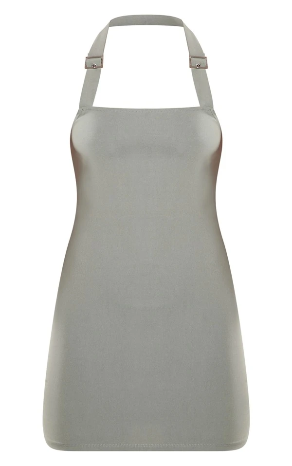 Robe Moulante Kaki Tissée Stretch à Détail Boucles Et Dos Nu 5 Robe Moulante Kaki Tissée Stretch à Détail Boucles Et Dos Nu – Image 5