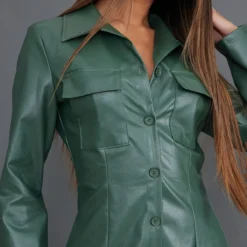 Robe Chemise En Similicuir Kaki à Boutons 8 Robe Chemise En Similicuir Kaki à Boutons -Jupe Lumine Soldes Boutique 592b4a0523d16cdc6e6654e89122e73c16e456bf cnc6638 4