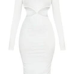 Robe Longue Côtelée Blanche à Manches Longues, Découpe Et Torsade -Jupe Lumine Soldes Boutique 59634fcaf7925f71d235d9dce06260a5bc4ba20f cmw6618 6