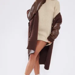 Robe Pull Oversize Gris Pierre En Maille Chunky à Col Roulé -Jupe Lumine Soldes Boutique 5a4d37fc230a9c3af067f456c99d3c25fbd2fadd cnc2713 3