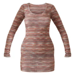 Robe Moulante Côtelée à Rayures Marron Et Manches Longues -Jupe Lumine Soldes Boutique 5ae99d15605c15849872d5fff2d6f77d34477a20 cnd4307 5