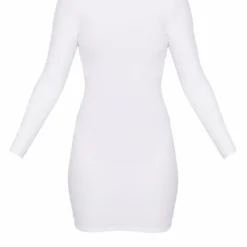 Robe Moulante Texturée Blanche Nouée Et Ouverte Dans Le Dos à Manches Longues -Jupe Lumine Soldes Boutique 5b5e072a4a46f8554fd11dc451328c5f881d6d3a cna4543 5