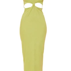 Robe Longue En Maille Côtelée Vert Olive à Découpes Et Noeud -Jupe Lumine Soldes Boutique 5bba1d737316e829efb45ac43daca92309458830 cmz4672 6