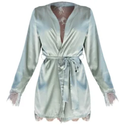 Robe De Chambre Satinée Verte à Dos Et Manchettes En Dentelle -Jupe Lumine Soldes Boutique 5bc33b5e2582c8bde4d032bd31078b9a54f476b2 cnc3930 5