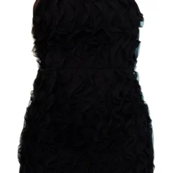 Robe Moulante Texturée Noire à Bretelles Spaghetti -Jupe Lumine Soldes Boutique 5c841527e361781448427398fa17b5a3b72628e4 cnd2020 5